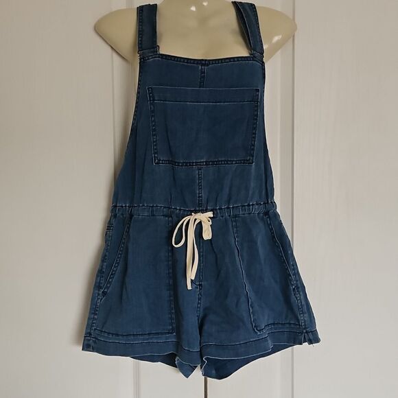 Blue Denim Overalls with Drawstring - Picture 9 of 16